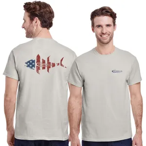 Summer Casual RBS163 Patriotic Fish Tee