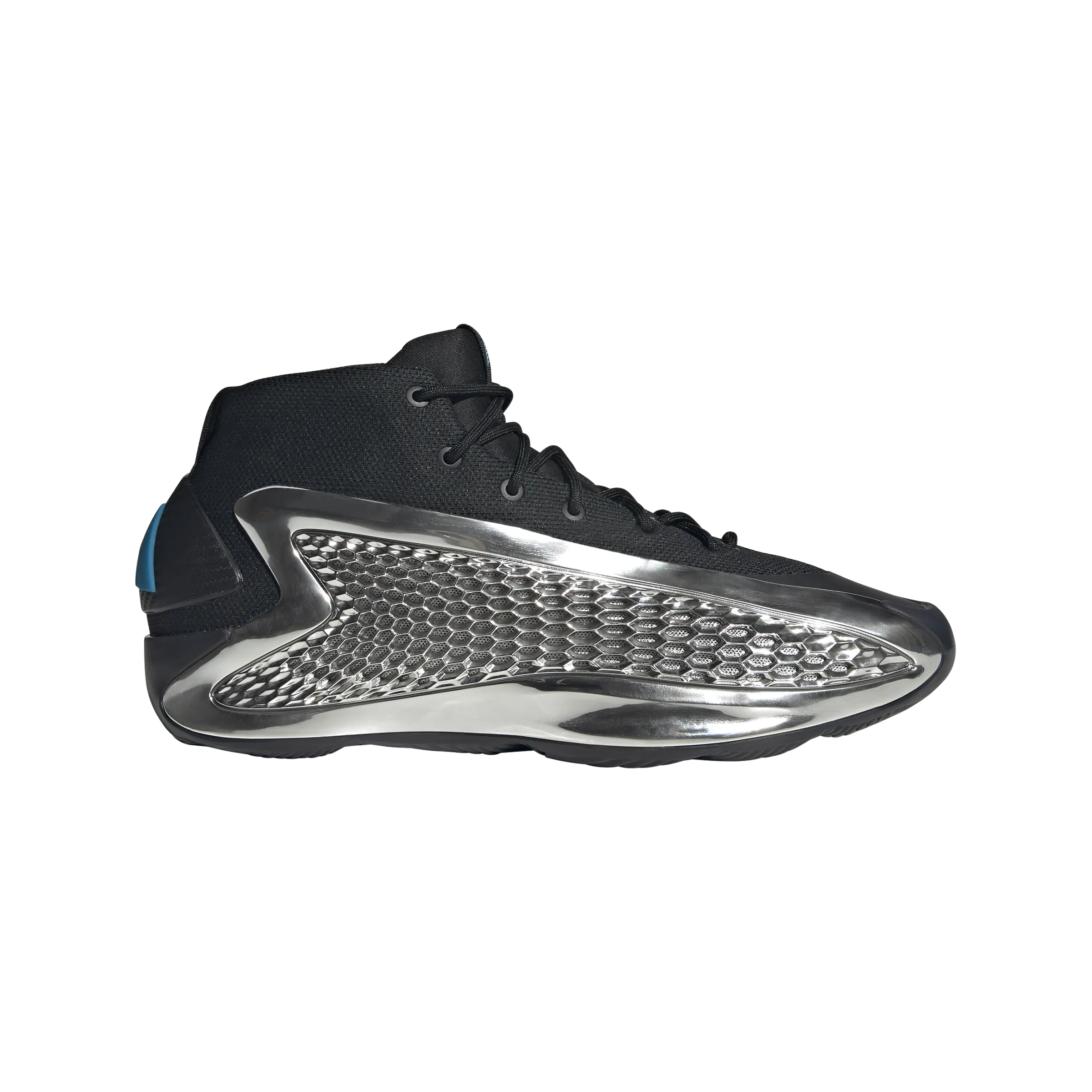 carbon fiber plate Slip On adidas CHROME ANTHONY EDWARDS MID 1 Basketball Shoes | Core Black-SIlver Metallic-Core Black | Men's