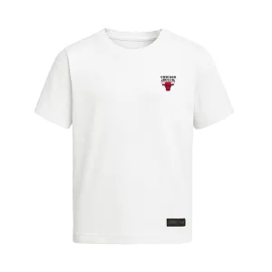 Lightweight Mesh Panels No Chafe NBA Real Hoops Regular Crew Neck T-shirt - Chicago Bulls White