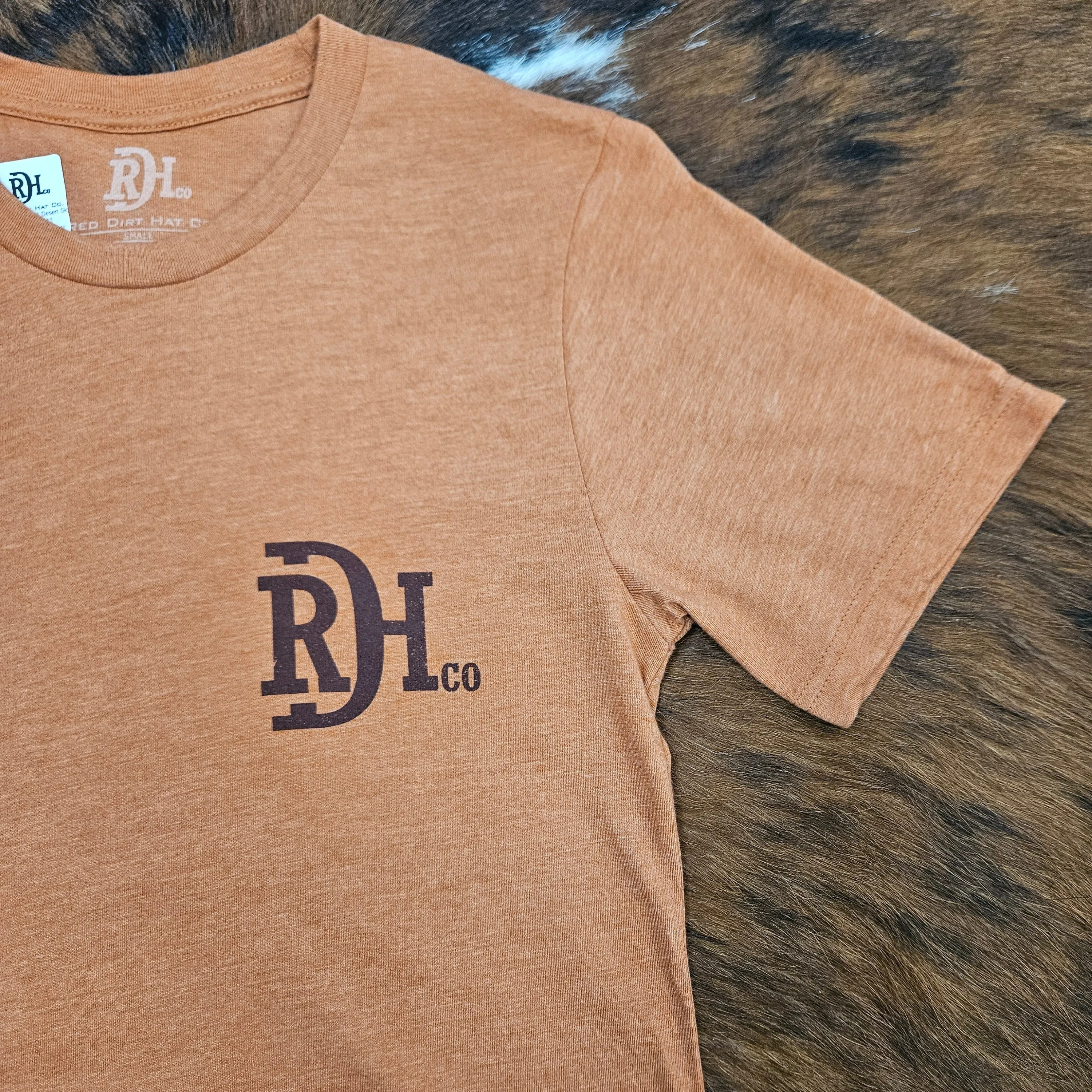 Red Dirt Hat Co. "Desert Sky" Graphic T-Shirt in Rust Classic Comfort Comfort Design Fit