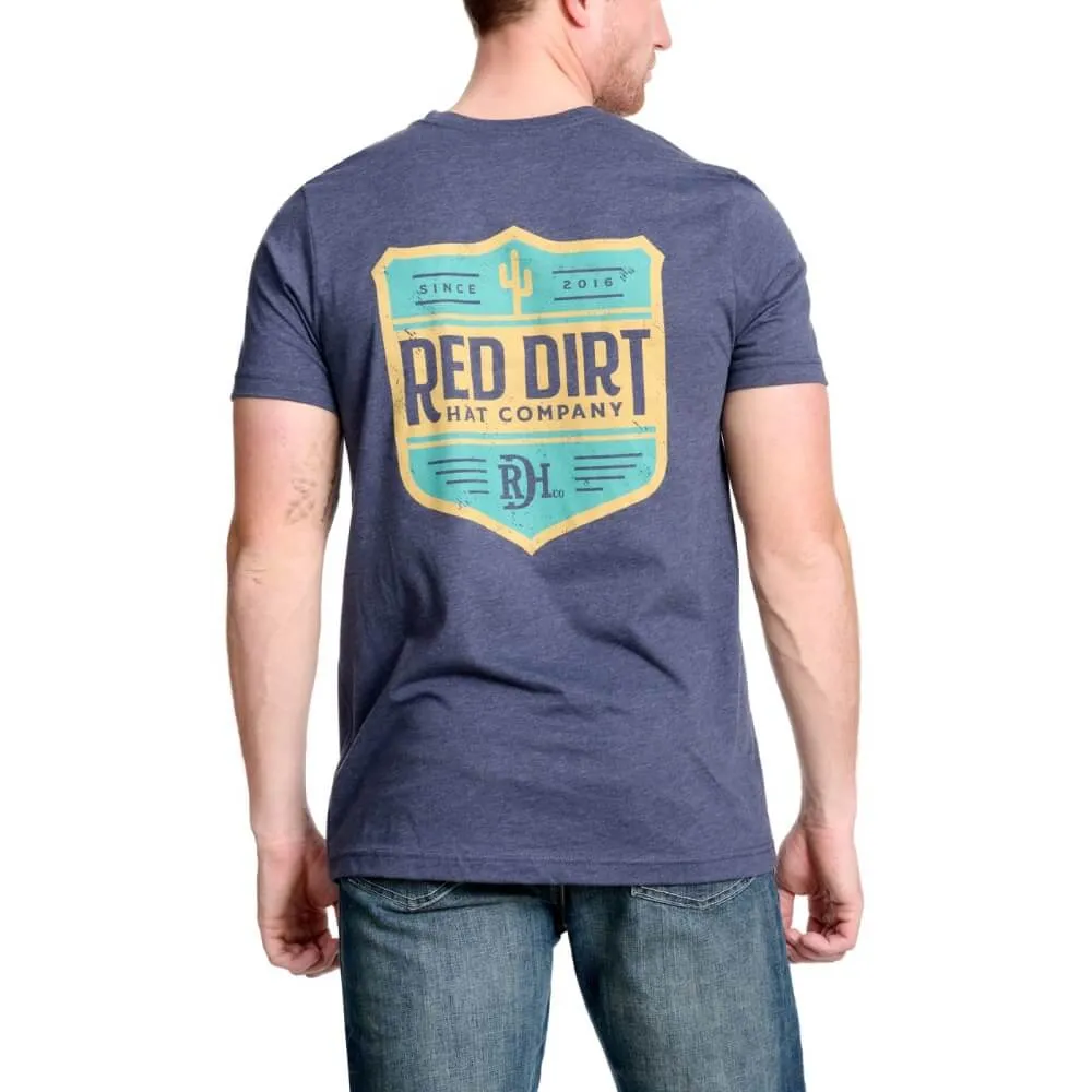 Wear Resistant Fabric Red Dirt Hat Co. "Lone Cactus" Graphic T-Shirt in Navy