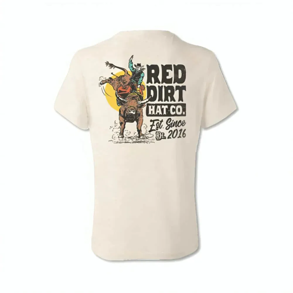 Light Fit Wear adults' Red Dirt Hat Co. "Money Bull" Graphic T-Shirt in Heather Natural