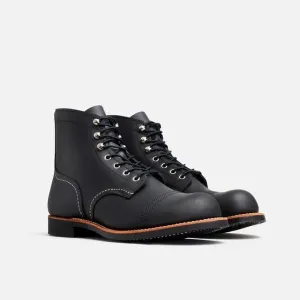 Step Routine Posture Ready Red Wing Iron Ranger 8084 Men's 6-inch Black Oiled Leather Cap Toe Ankle Boots