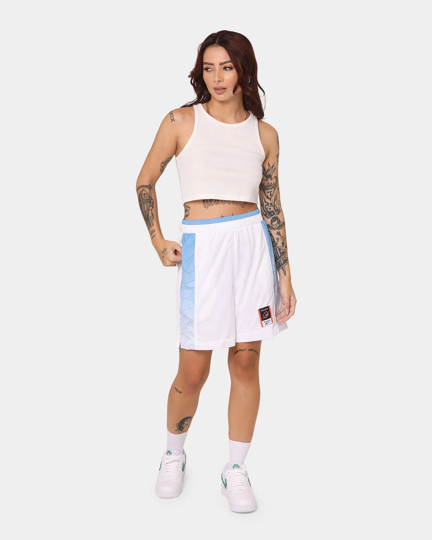 Stay Cool Wear Fashion Fit Reebok Iverson Basketball Shorts White/Essential Blue
