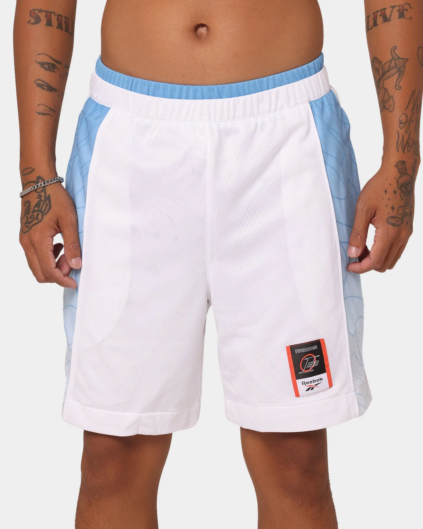 Leather shorts Reebok Iverson Basketball Shorts White/Essential Blue
