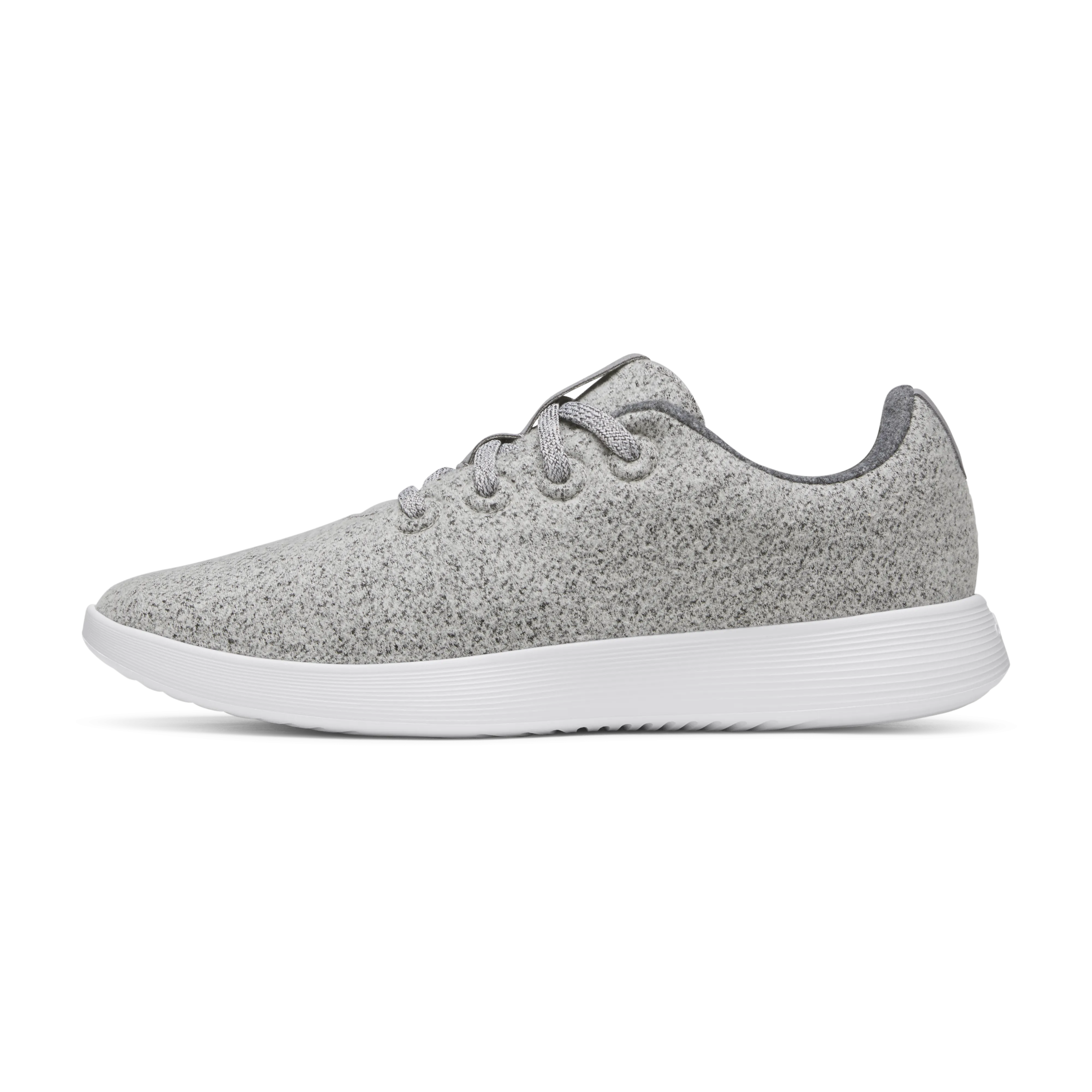 Platform Sole Urban Walking Men's Wool Runner NZ - Medium Grey (Blizzard Sole)