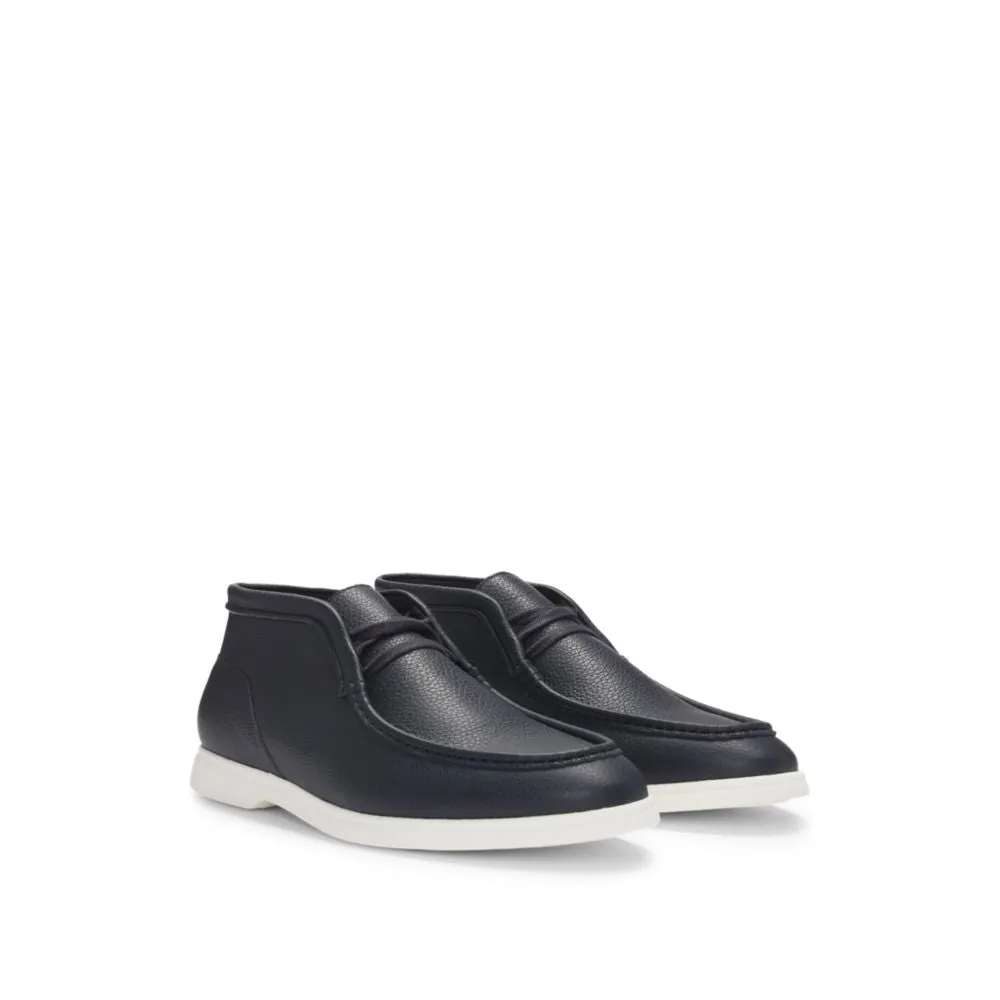 Shock Absorb Style Essential Desert boots in tumbled leather with apron toe