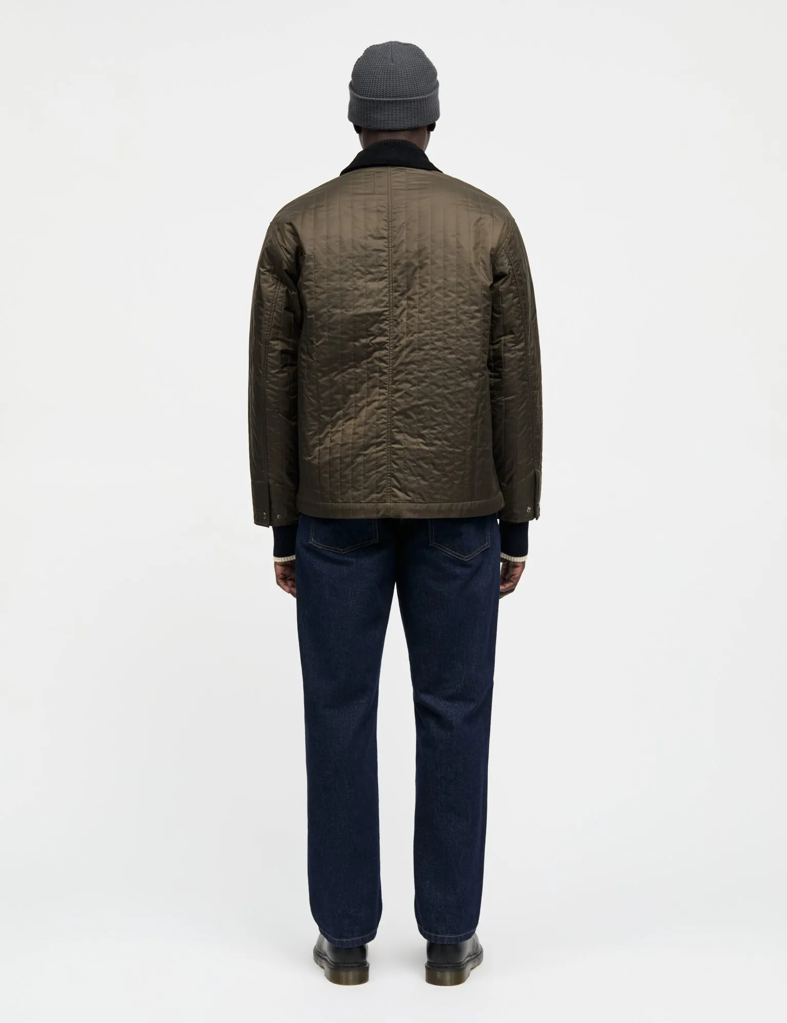 Quilt Chore Jacket, Forest Night Hooded Versatile Design Heavyweight Durability