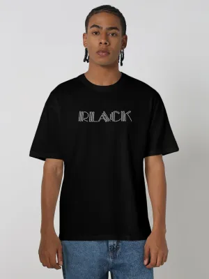 Men's Typography Printed Black Regular Fit T-Shirt Zen Ease Office Mood