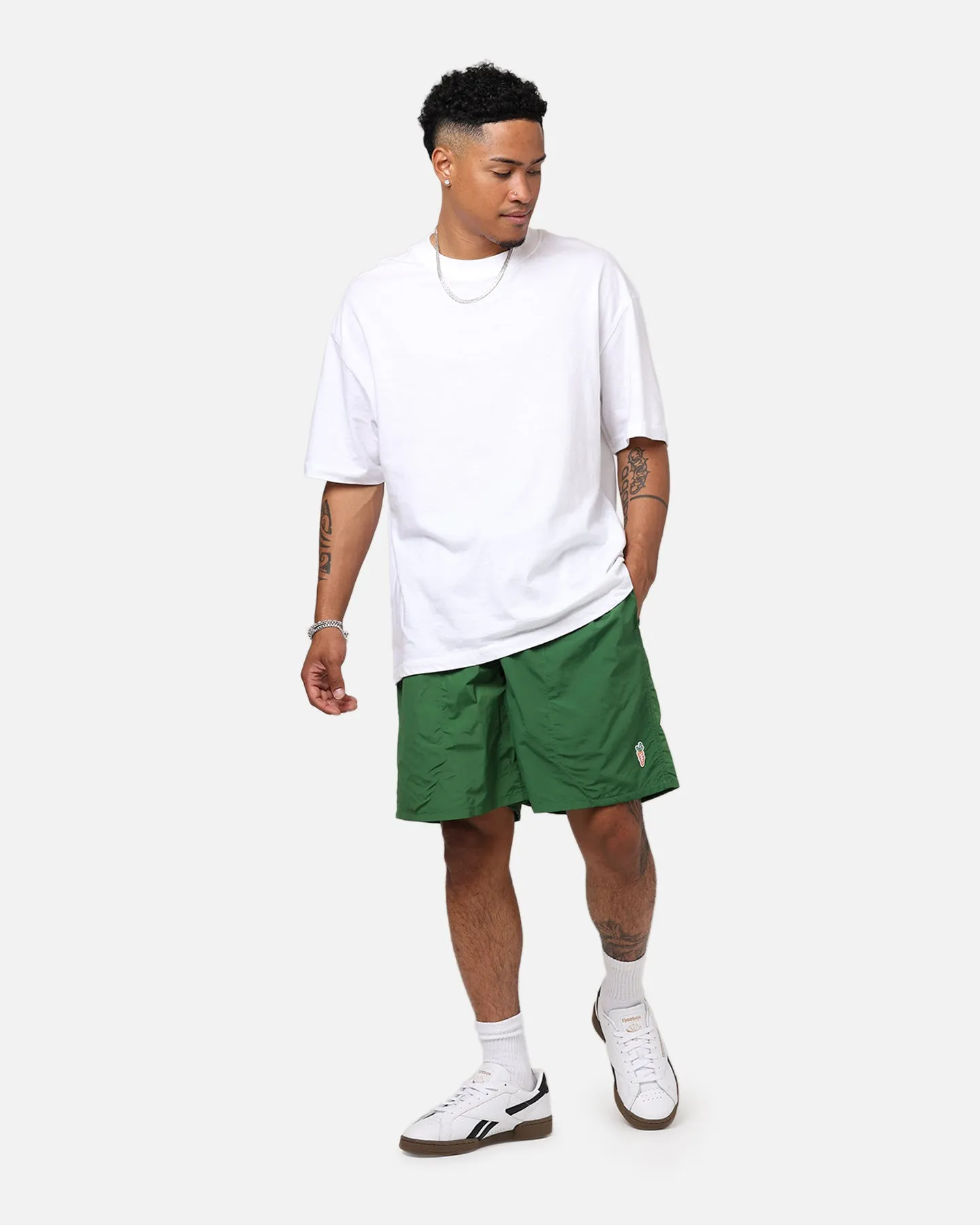 Wrinkle Free Fabric Carrots By Anwar Stem Nylon Shorts Forest