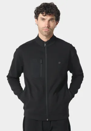 Ellinger Black Sweatshirt Drawstring Hood Daily Chic