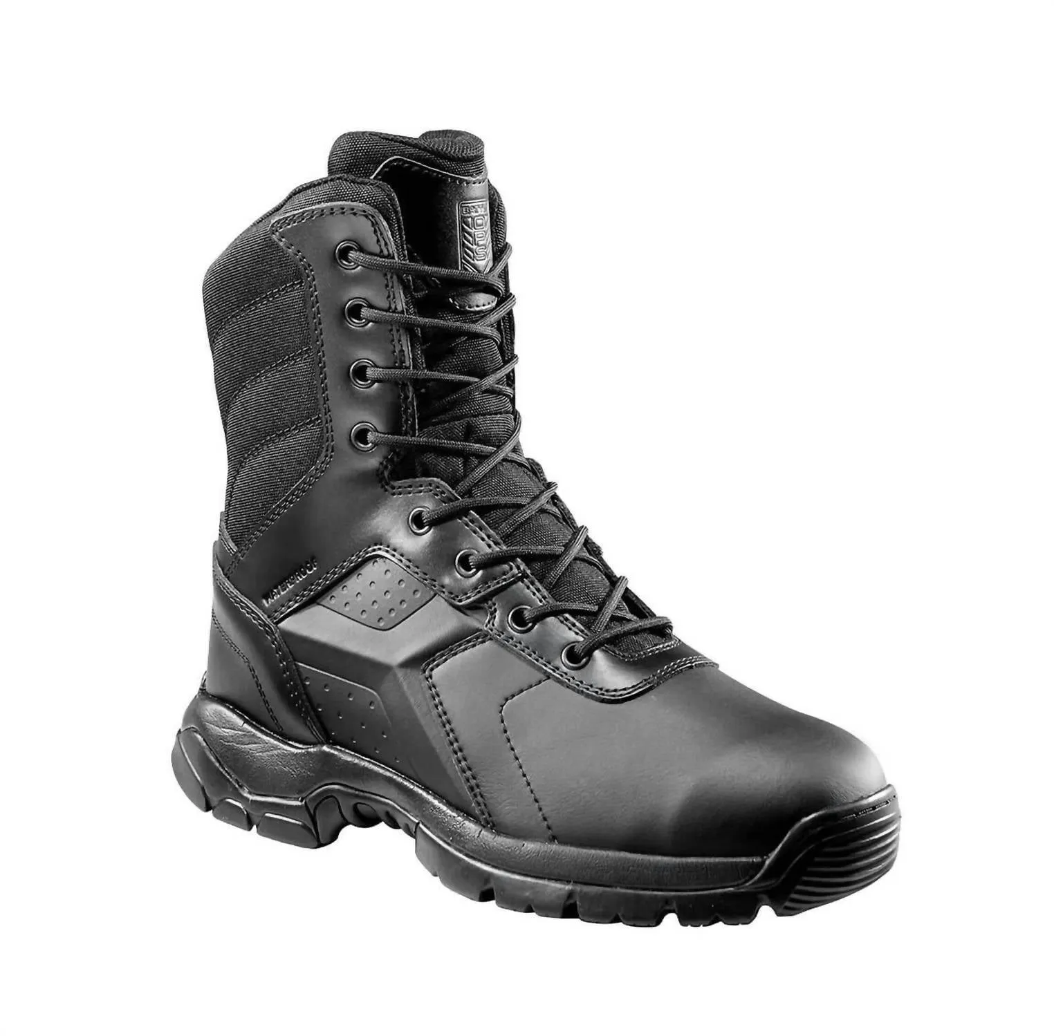 Stage Shade Tailored Fit 8" Waterproof Tactical Boot - Side Zip Composite Safety Toe In Black