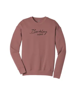 Ink Detroit Berkley XOXO Crewneck Sweatshirt - Mauve absorbent