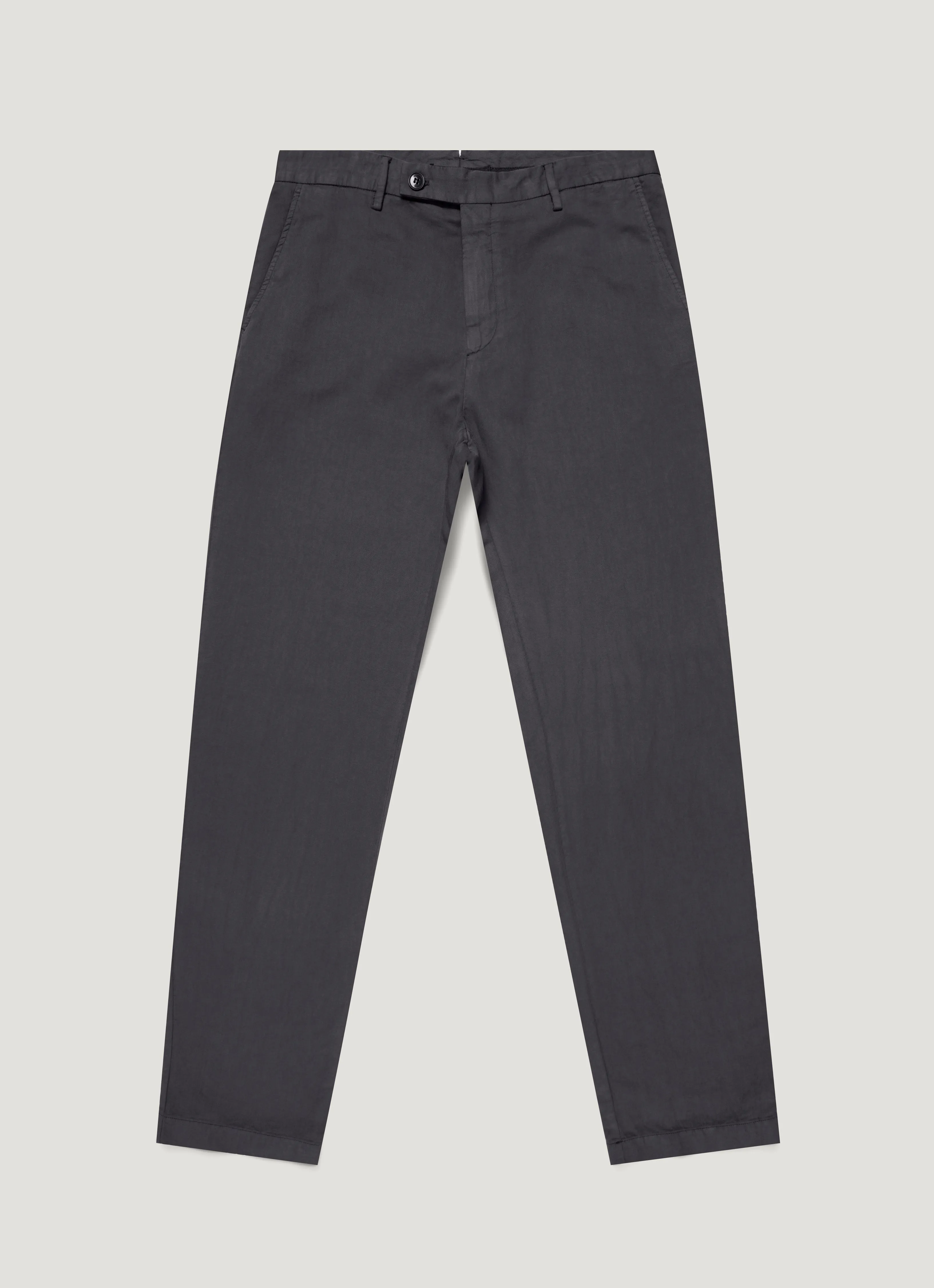 Men's Cotton Linen Trouser in Charcoal Reversible design