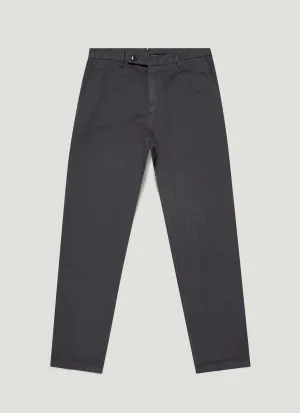 Men's Cotton Linen Trouser in Charcoal Reversible design