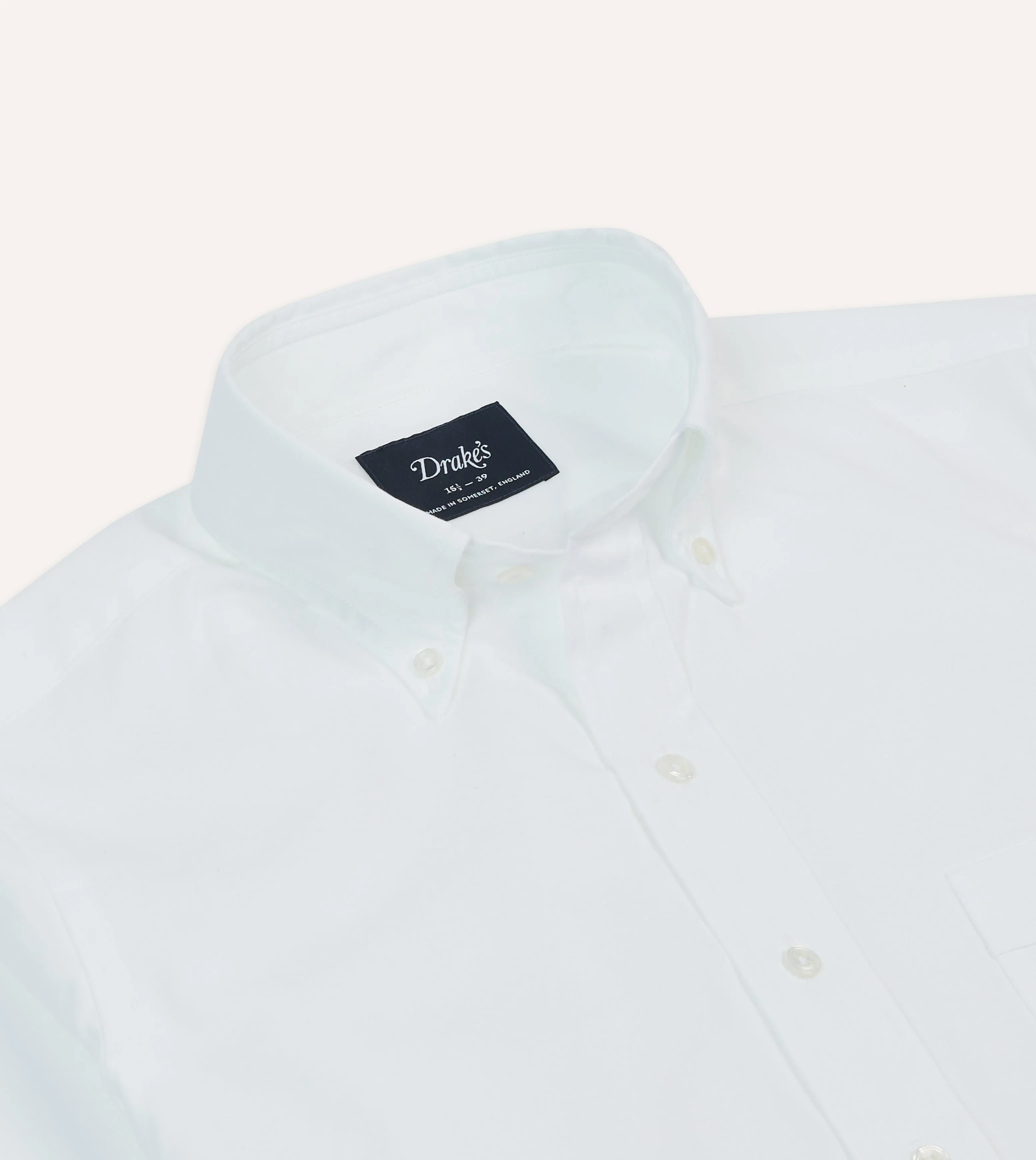 Modern and Soft UV resistant White Pinpoint Oxford Cotton Cloth Button-Down Shirt