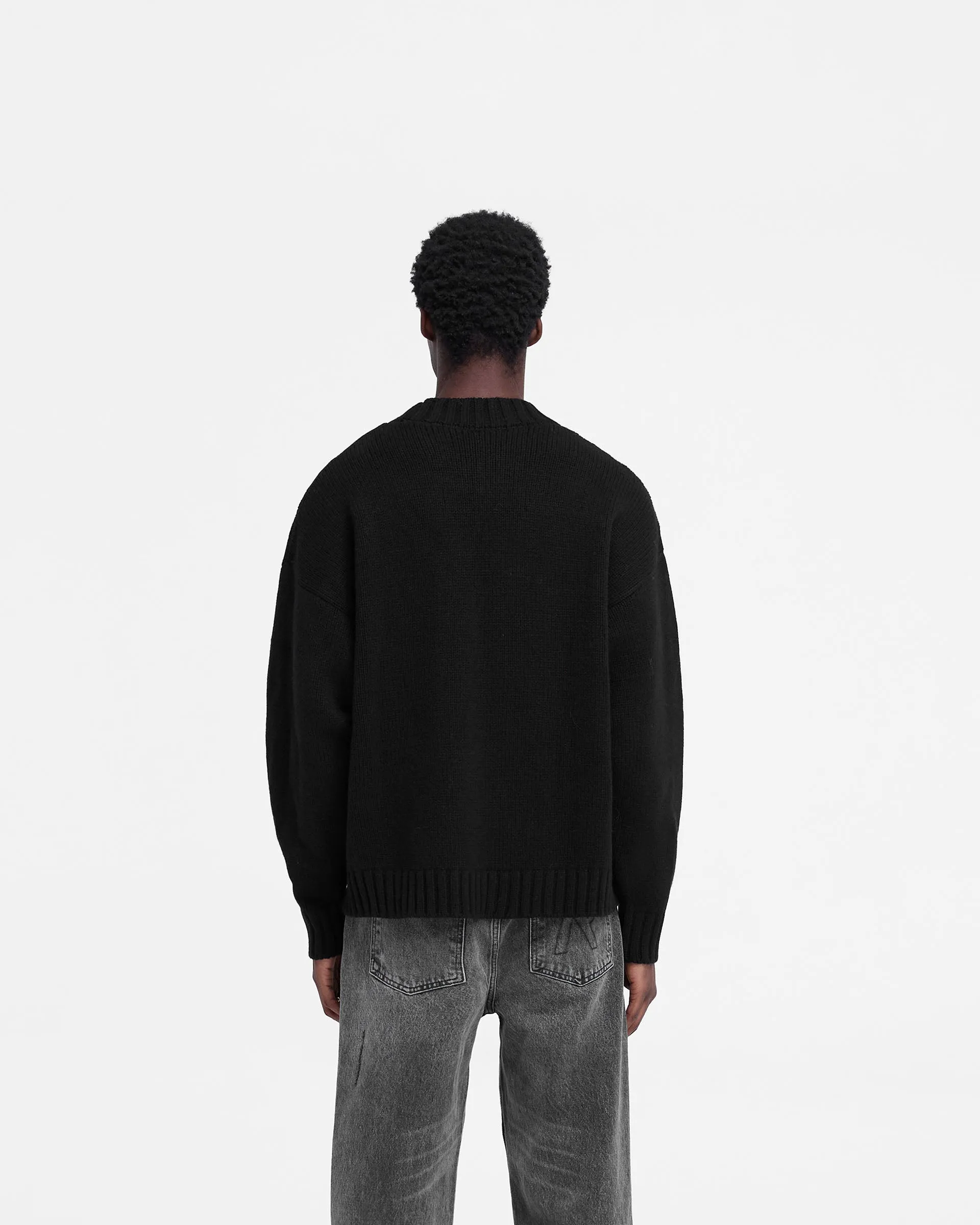 Rep Knit Jumper - Black Circular Knit