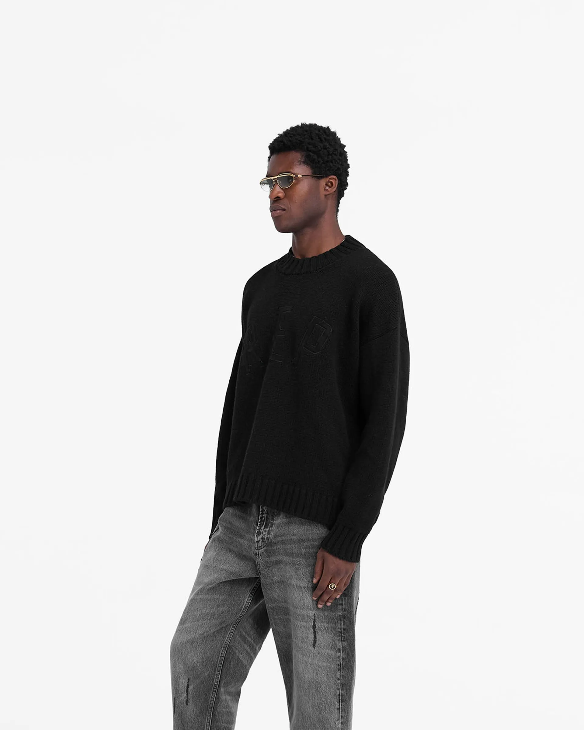 Rep Knit Jumper - Black Chill Weather Airflow Optimized