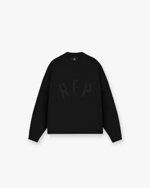 Rep Knit Jumper - Black Thermoregulating Fabric