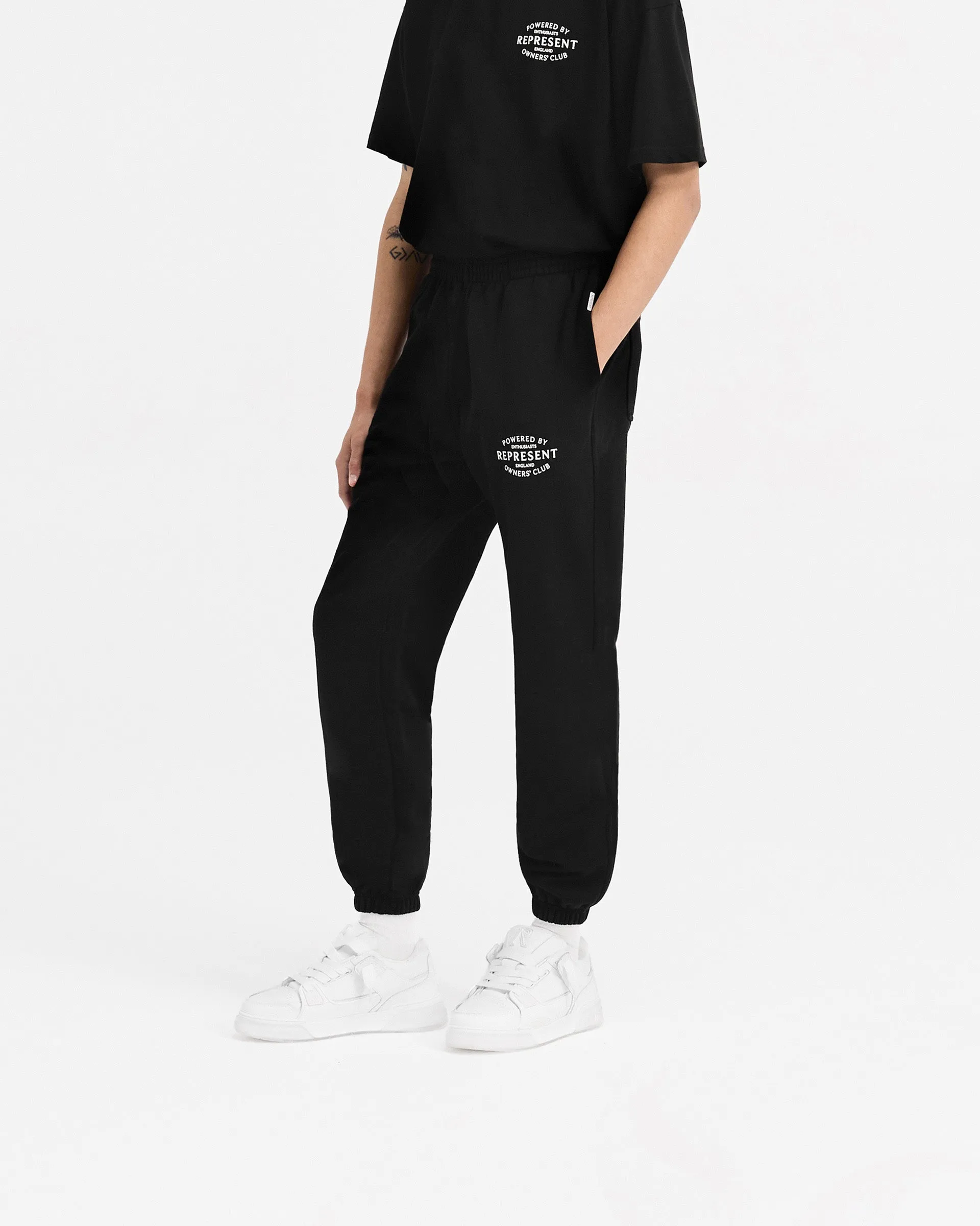 Represent Owners Club Stamp Sweatpant - Jet Black Tough Materials