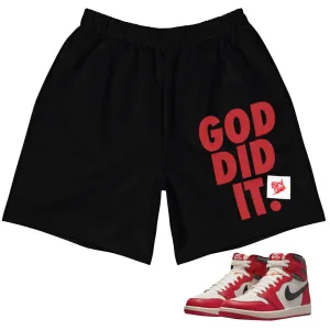 Retro 1 Lost & Found Shorts Versatile Wear Rubberized Waist Grip