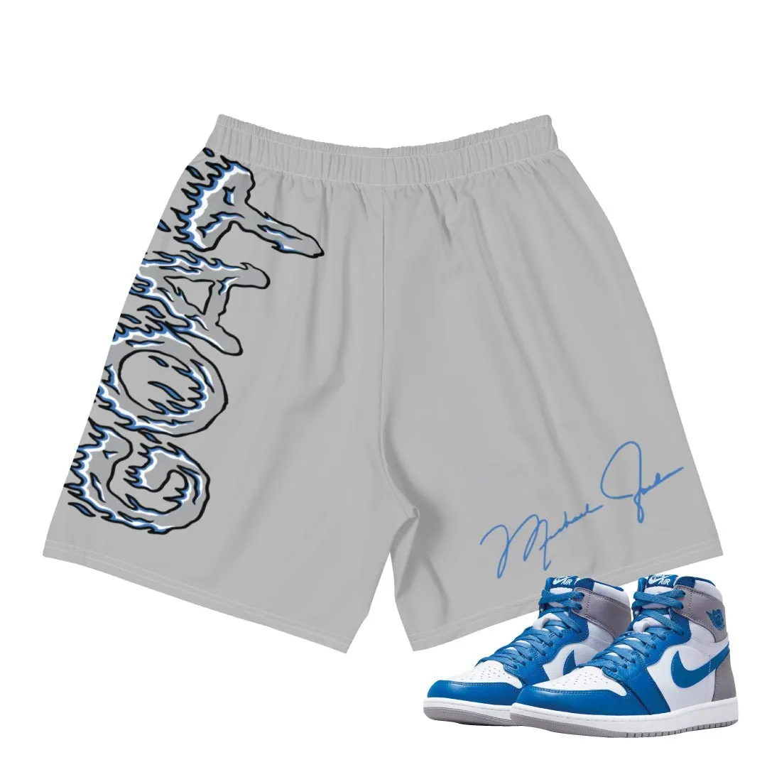 Quick Dry Fit Active Comfort Retro 1 True Blue Championship Shorts