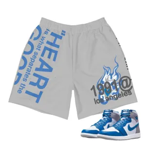 Retro 1 True Blue Championship Shorts City Shorts Lightweight Design