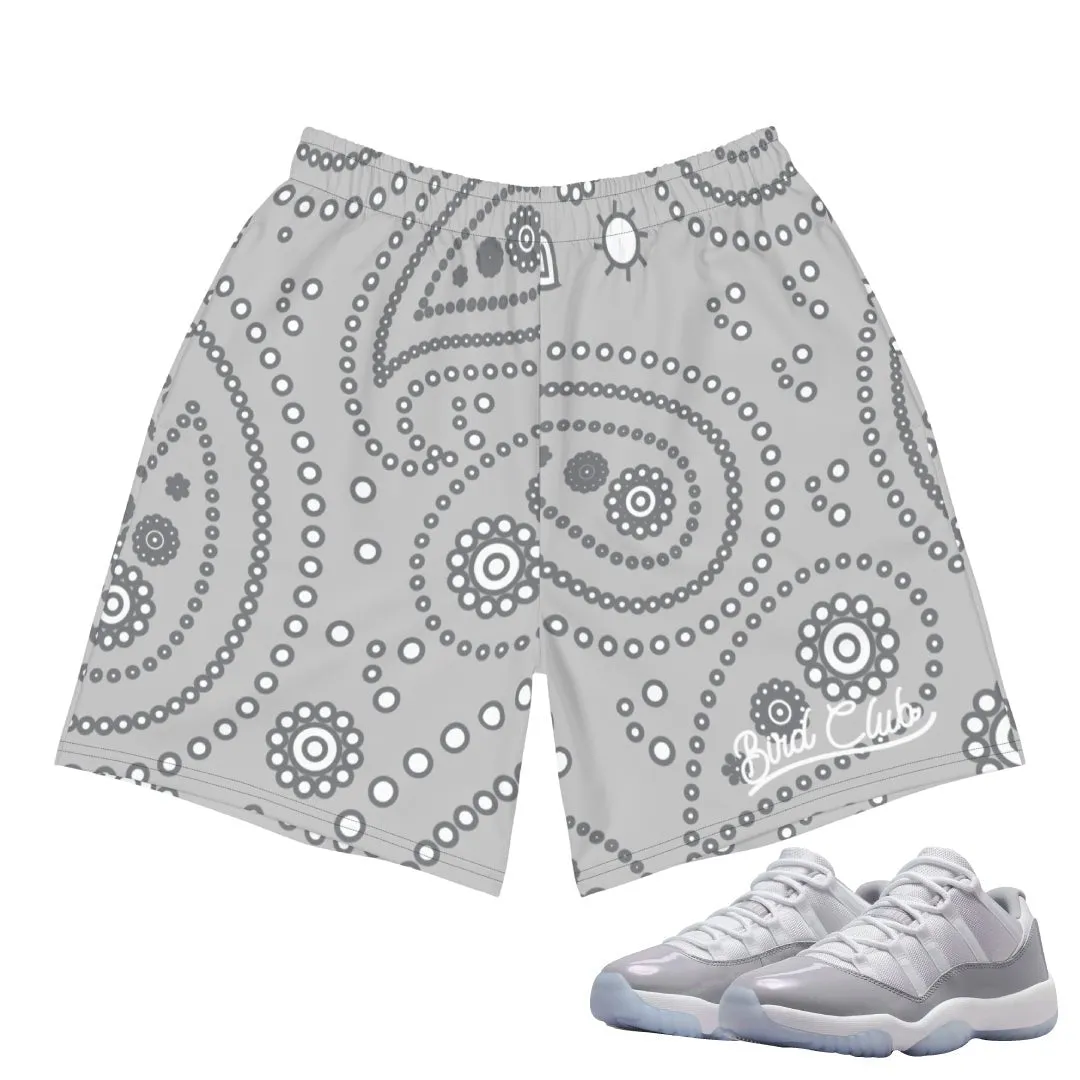 Contoured Articulation Tactical Attachment Loops Retro 11 Low Cement Grey Paisley Shorts