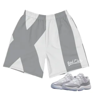 Retro 11 Low Cement Grey XI Shorts compression support Reflective details