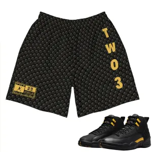 Performance Stretch teen clothing Retro 12 Black Taxi Textured Shorts