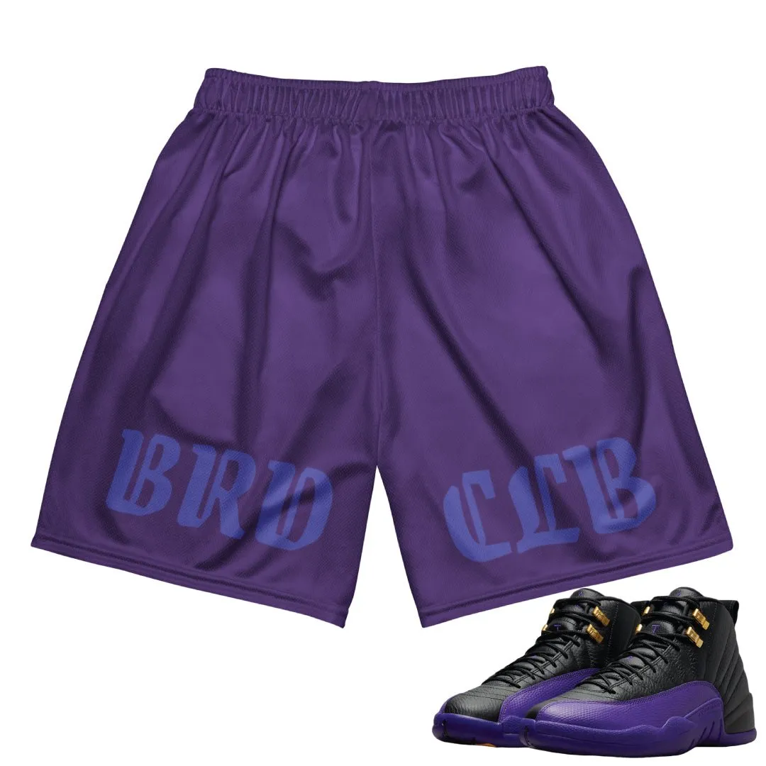 Odor Resistant Treatment Soft touch finish Retro 12 Field Purple Champions Mesh Shorts