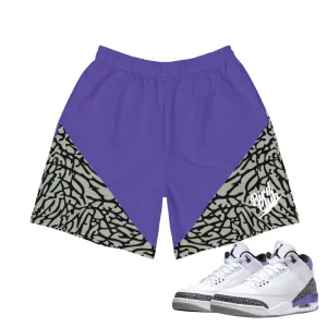 Designer Style Retro 3 Dark Iris Shorts
