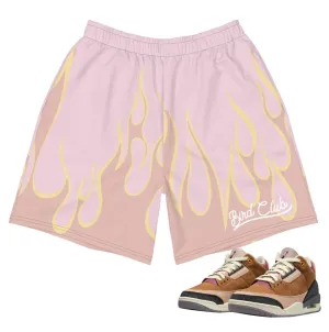 Retro 3 Winterized Archaeo Brown Flame Shorts mix and match