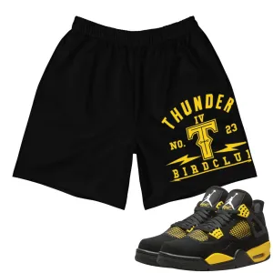 Retro 4 Thunder Lightning Bolt Shorts Quick Adjust Toggles