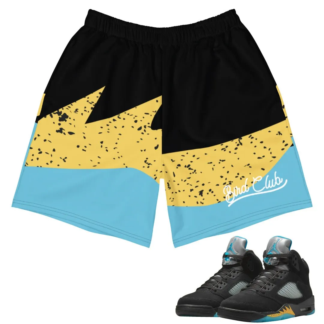 Retro 5 Aqua Shorts Stretchable baseball uniform