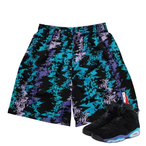 Stretch Fit RETRO 6 AQUA BARCELONA MESH SHORTS