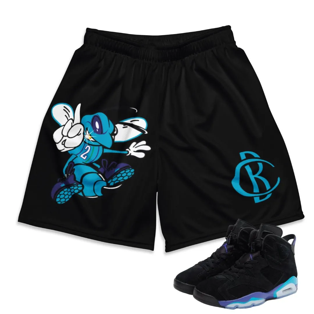 RETRO 6 AQUA HORNETS MESH SHORTS cycling outfit Stretch Tech