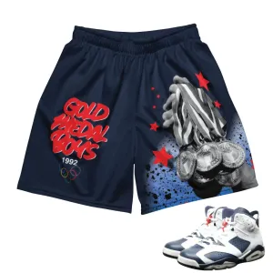 Retro 6 Olympic Dream Team Mesh Shorts Simple Vibe
