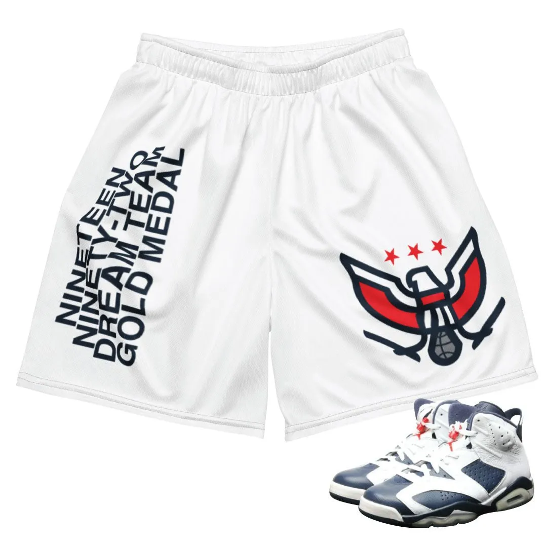 souvenir item Retro 6 Olympic Dream Team USA Eagle Mesh Shorts