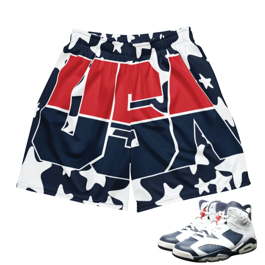 Easy Fit Design Retro 6 Olympic Dream Team USA Mesh Shorts