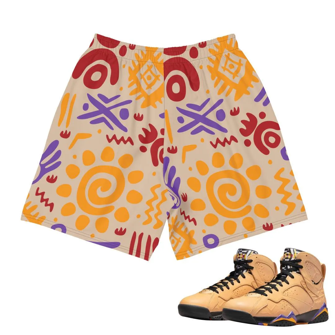 Retro 7 Afrobeats shorts Eco Friendly Fabric