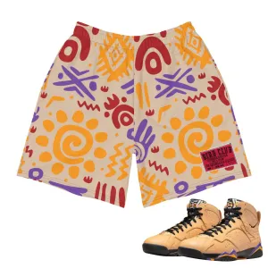 Retro 7 Afrobeats shorts Elastic Fit