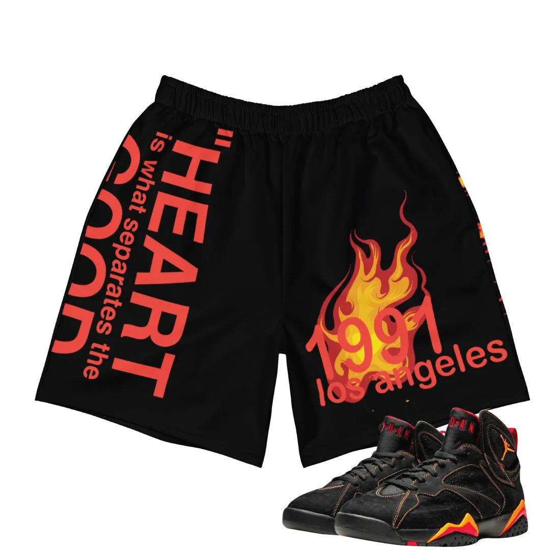 Cooling Mesh Lining Smooth Fabric Retro 7 Citrus Shorts