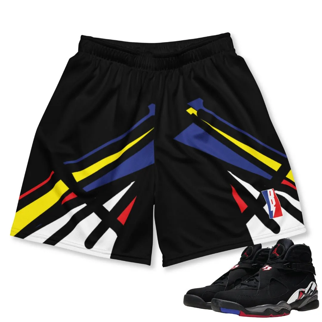 Retro 8 Playoff Pattern Shorts Clean Mood Easy Comfort Fit