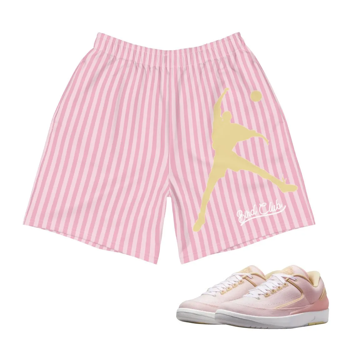 Laser Cut Edges Soft Motion Retro Low "Seersucker" Logo Shorts