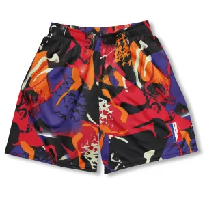 Floral Print scarf Retro MJ Basketball Mesh Shorts