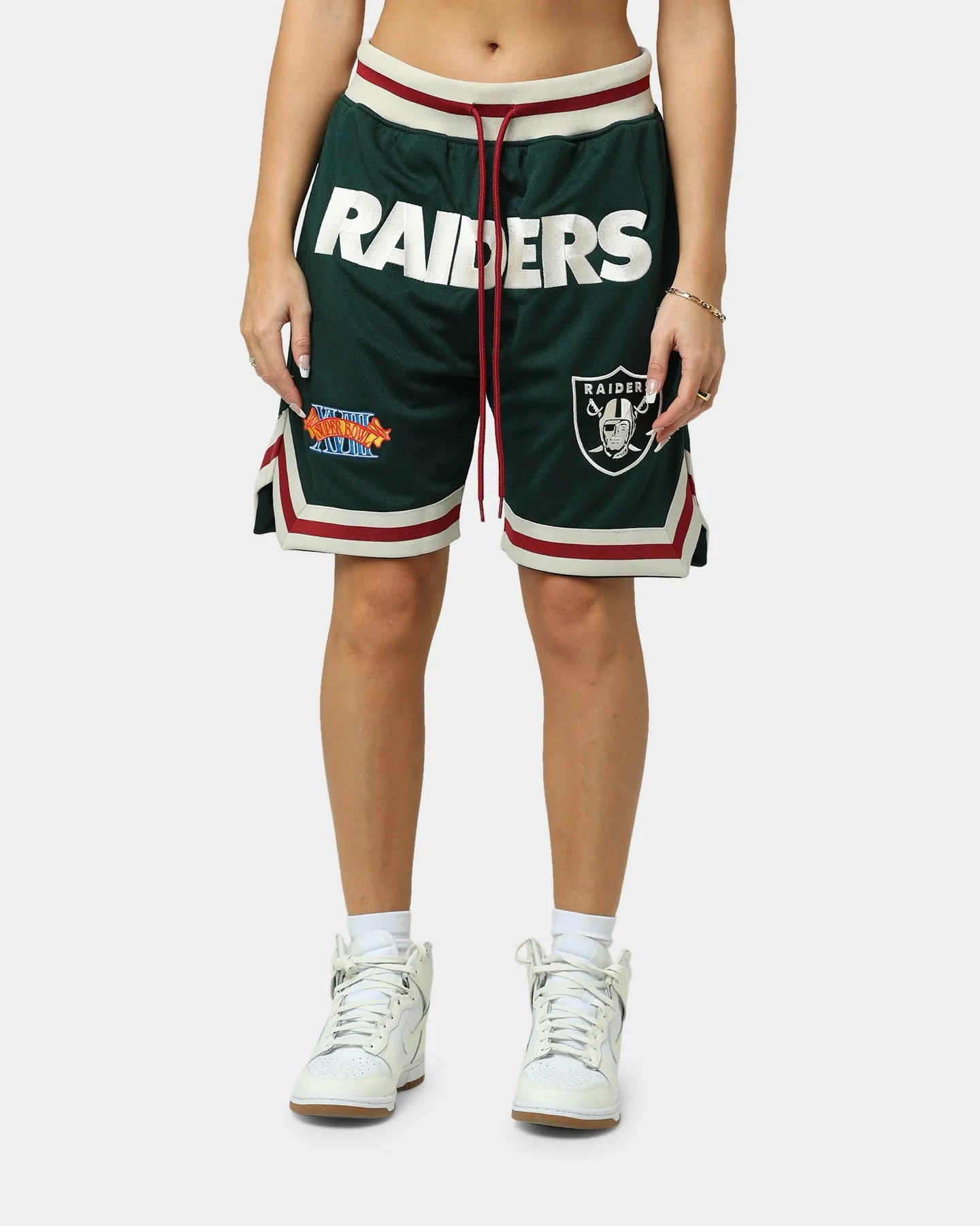 Quick Move Chill Vibes Fit New Era Las Vegas Raiders Mesh Shorts Dark Green
