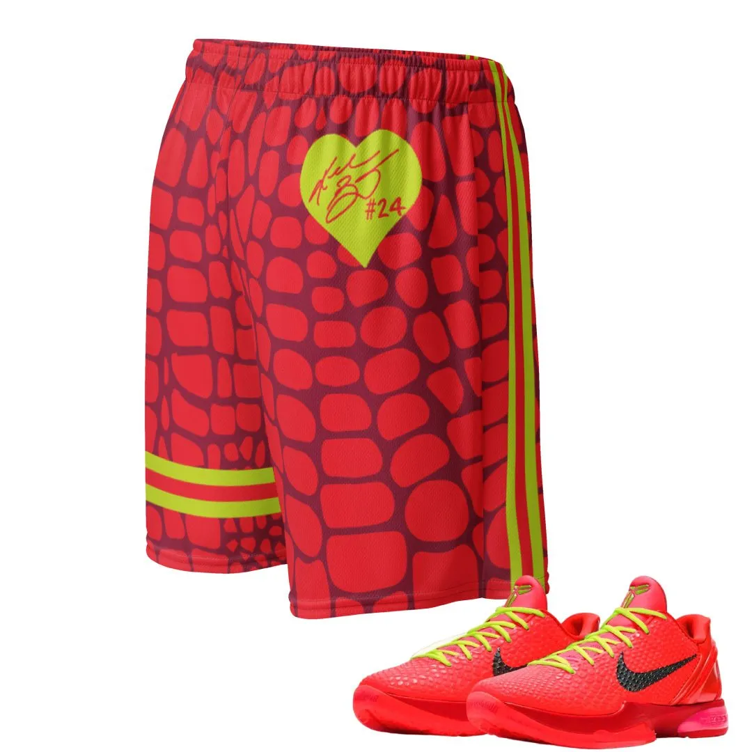 Reverse Grinch "Domin8 24/7" Basketball Mesh Shorts Relaxed Movement
