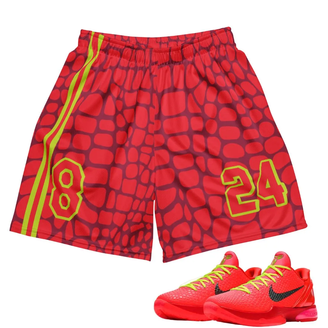 Reverse Grinch "Domin8 24/7" Basketball Mesh Shorts Stretchable lounging clothes
