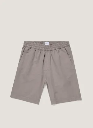 Men's Cotton Linen Drawstring Shorts in Pewter Sport Mood